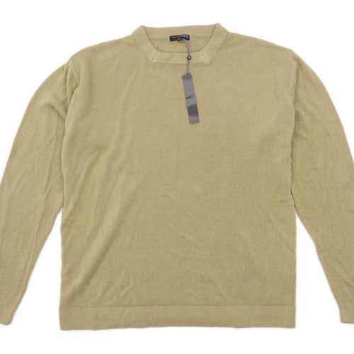 Richard Chang Mens Size L Beige Jumper