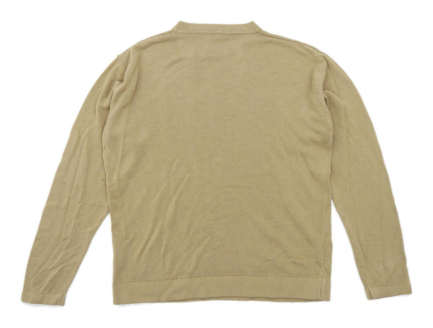 Richard Chang Mens Size L Beige Jumper