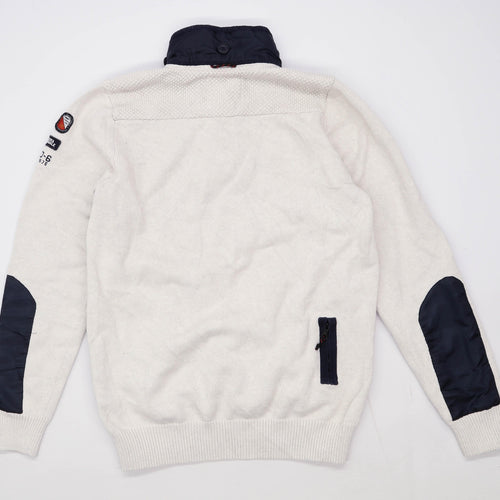 Stangata Mens Size M Cotton White Italian 1908 Jumper