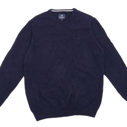 Morley Mens Size L Lambswool Blue Jumper