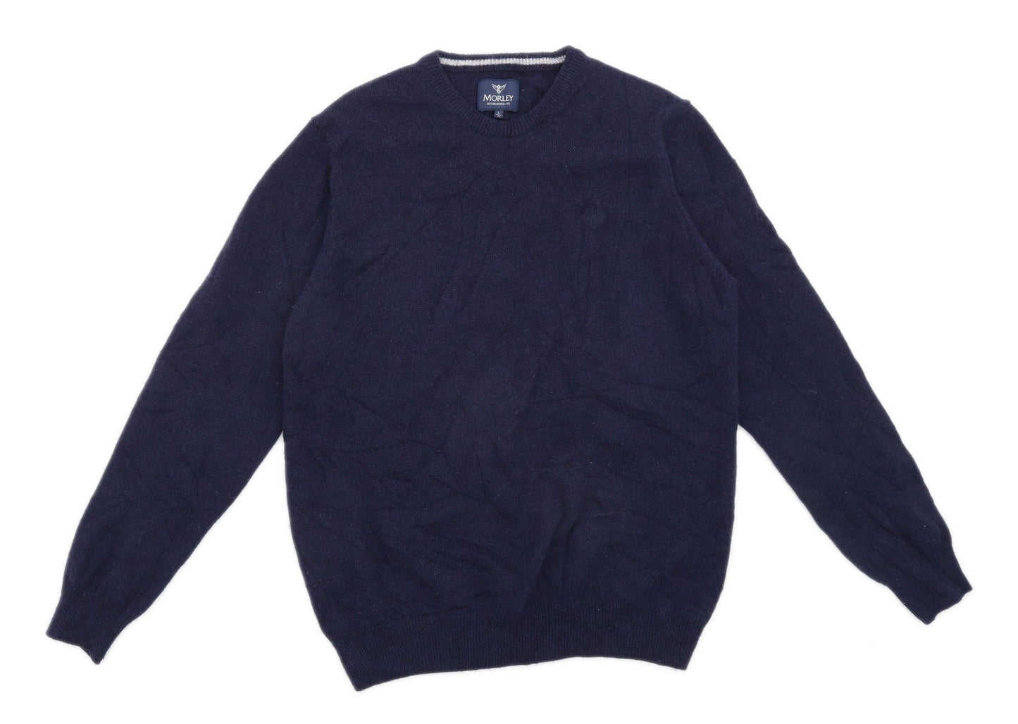 Morley Mens Size L Lambswool Blue Jumper