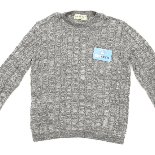 Stag & Hart Mens Size M Grey Jumper