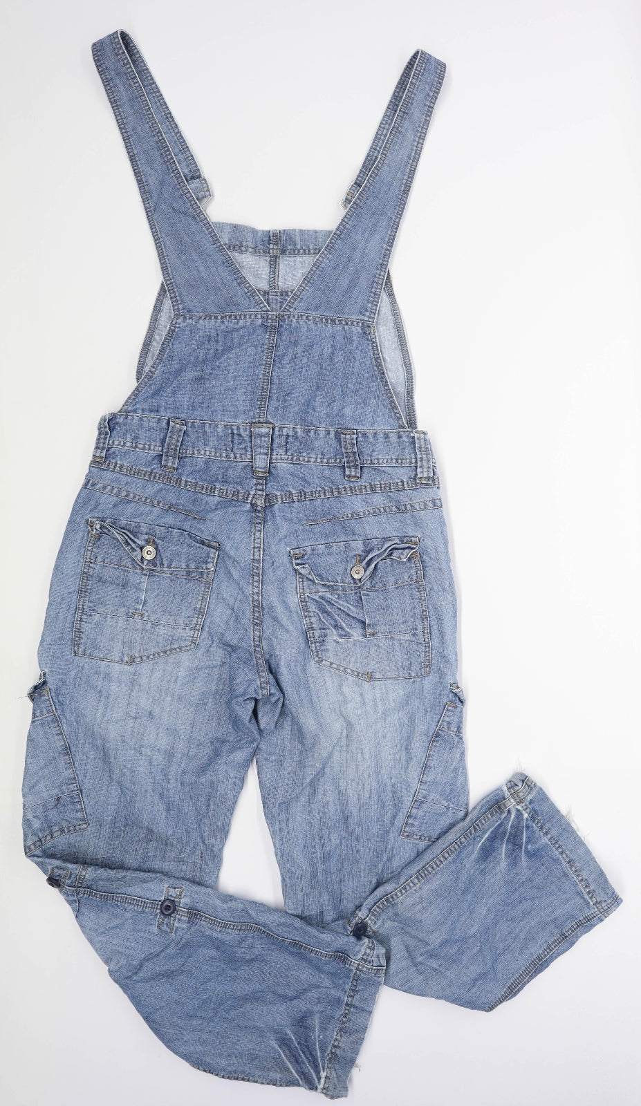 Topman Mens Blue Denim Dungarees Size W30/L32