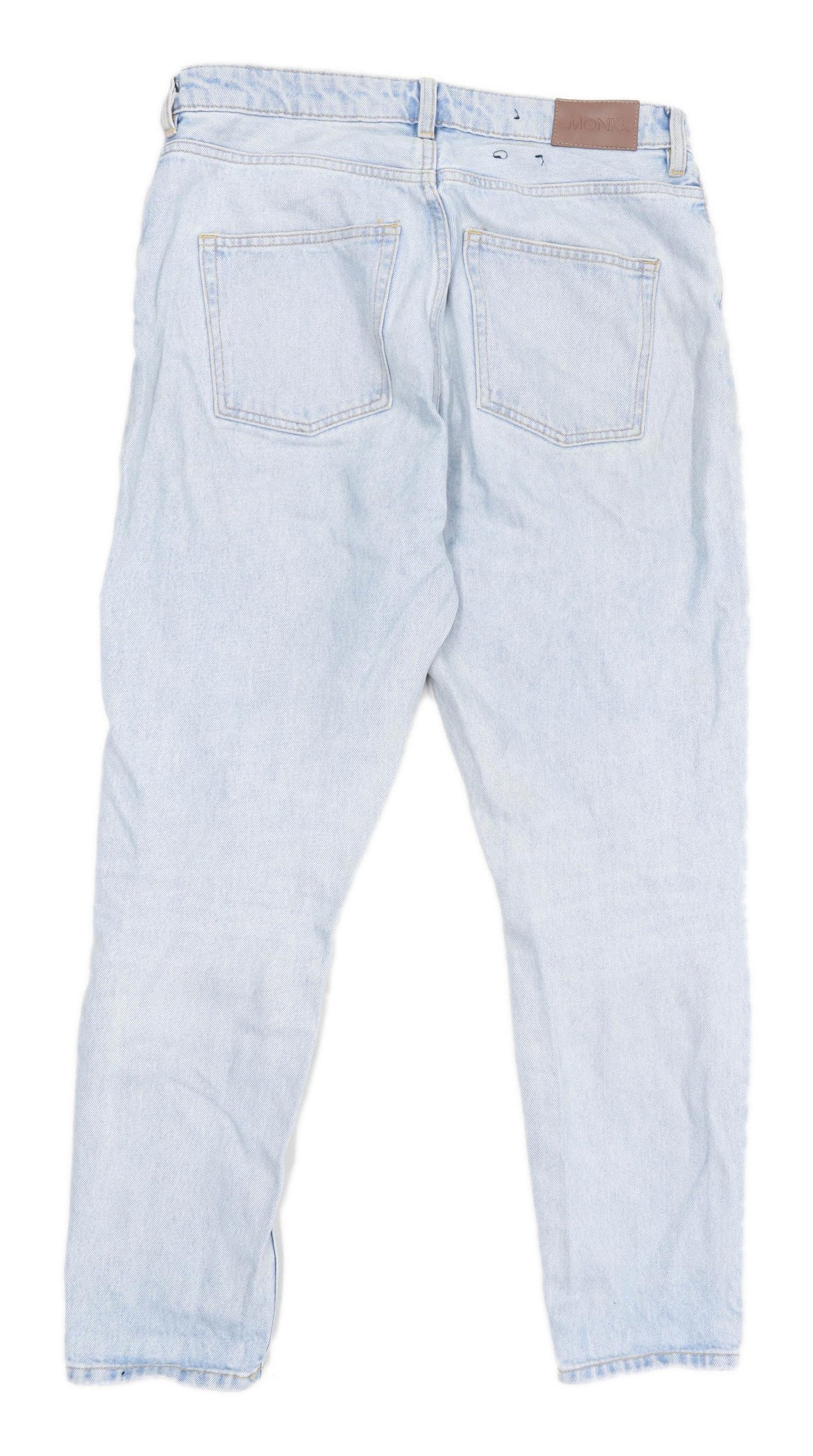 Monki Mens Blue Denim Jeans Size W32/L29