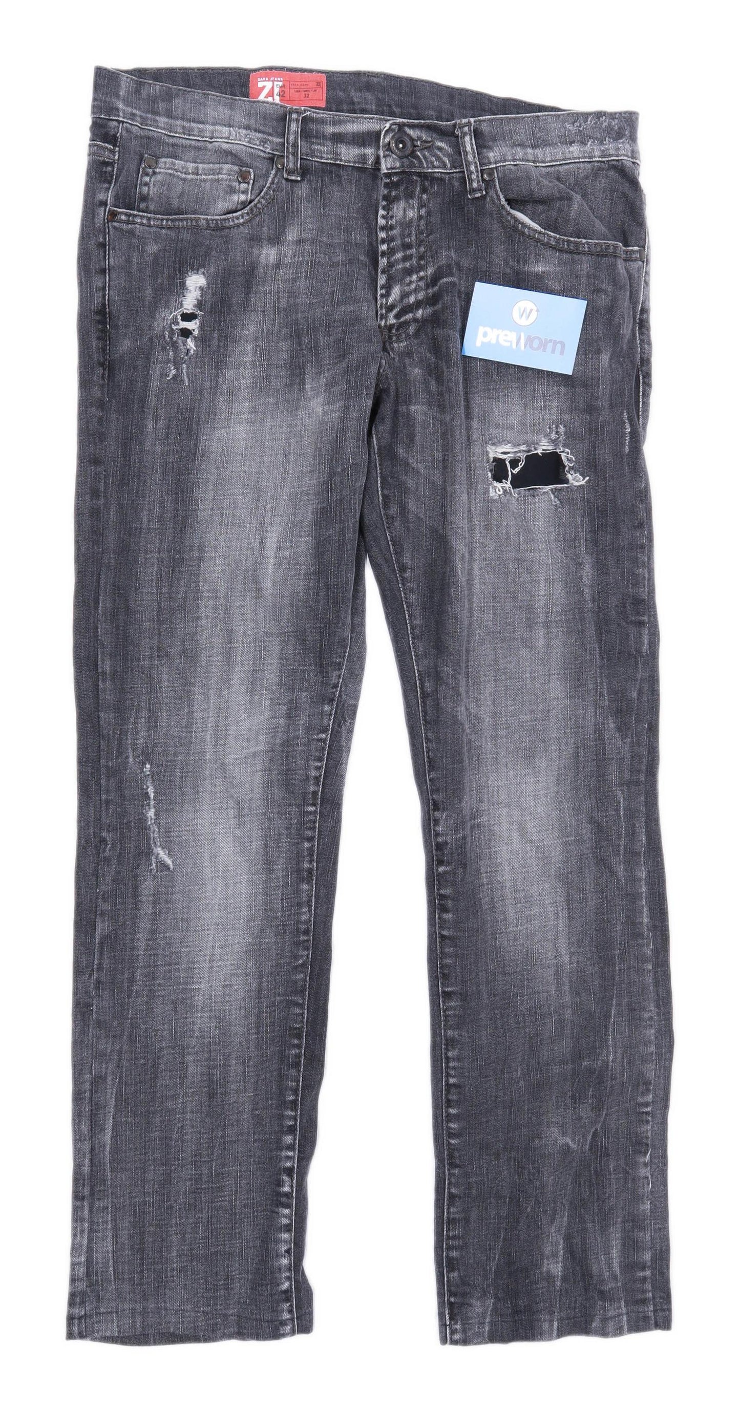 Zara Mens Grey Denim Jeans Size W32/L30