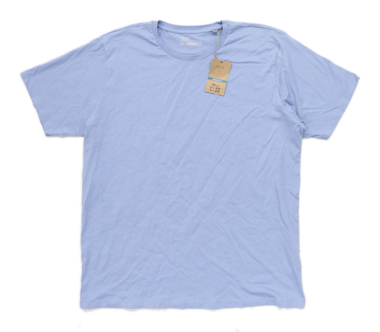 Next Mens Size XL Cotton Blue Top
