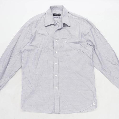 David Howard Mens Size M Cotton Black Formal Shirt