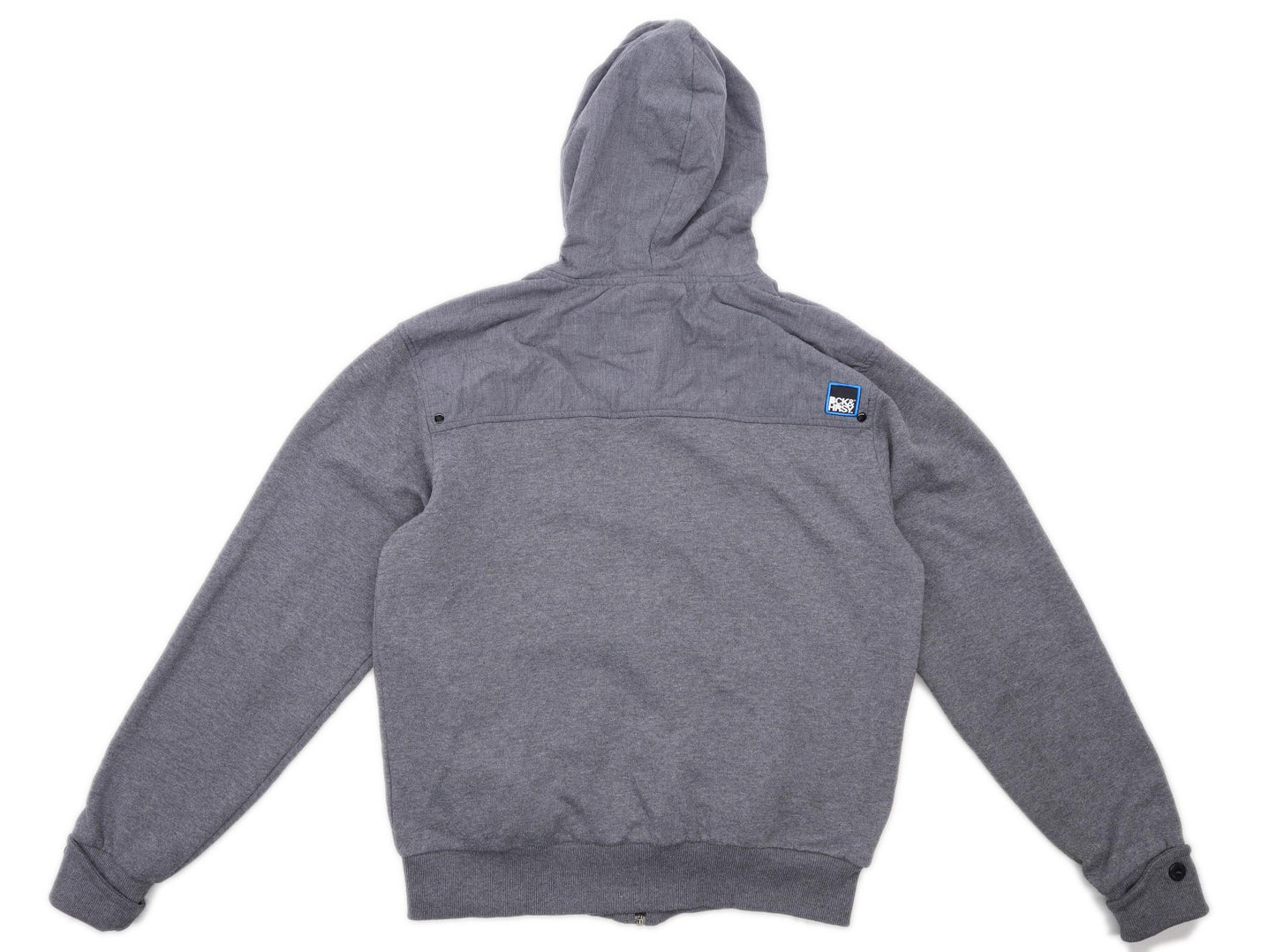 BCK&HRSY Mens Size L Cotton Blend Graphic Grey Hoodie