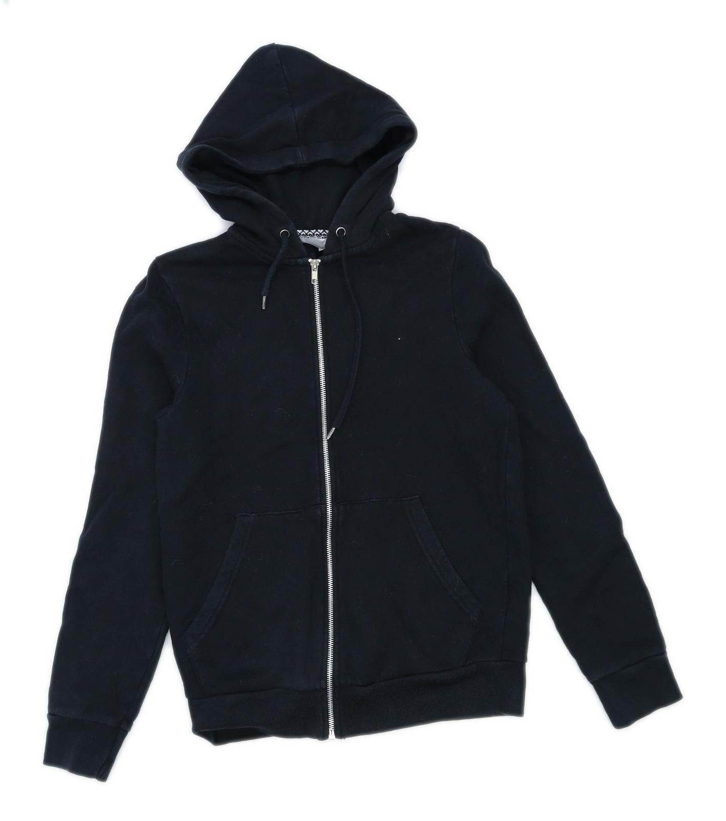 Topman Mens Size 2XS Black Hoodie
