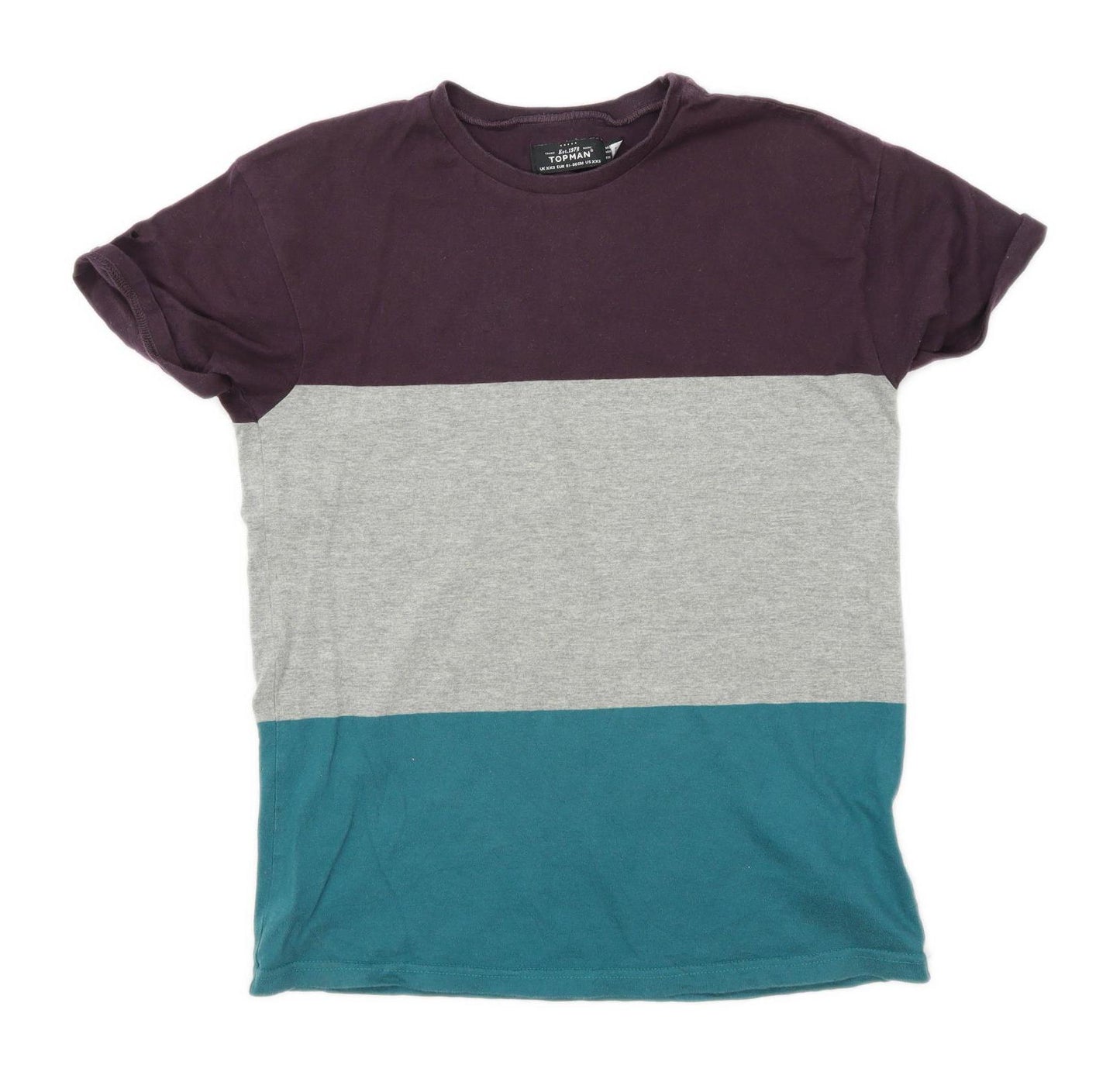 Topman Mens Size 2XS Cotton Blend Multi-Coloured T-Shirt