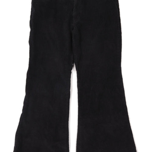 Criminal Damage Mens Black Corduroy Trousers Size W34/L30