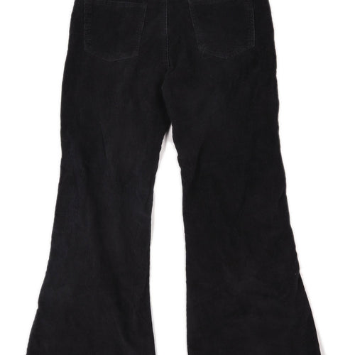 Criminal Damage Mens Black Corduroy Trousers Size W34/L30