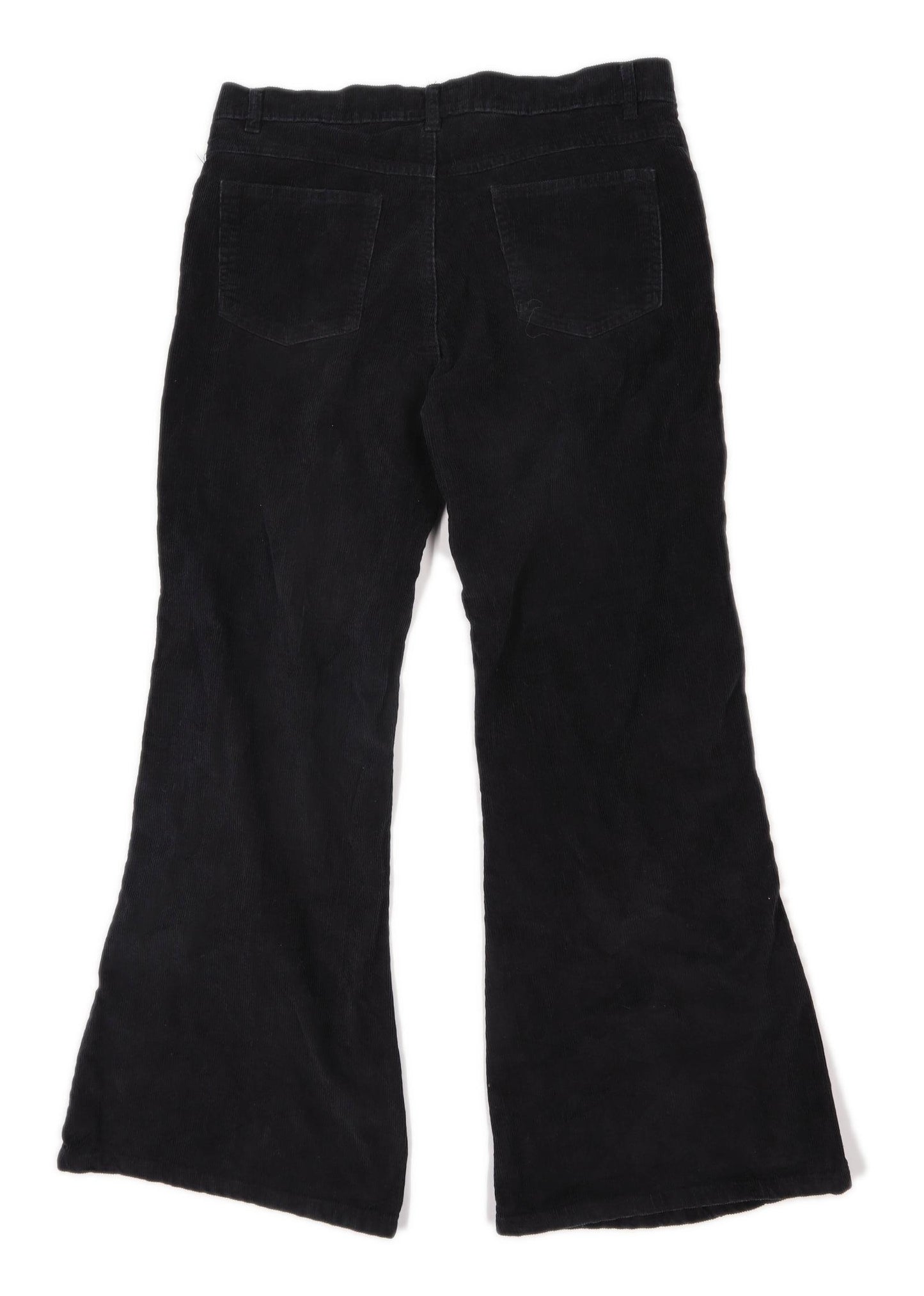 Criminal Damage Mens Black Corduroy Trousers Size W34/L30