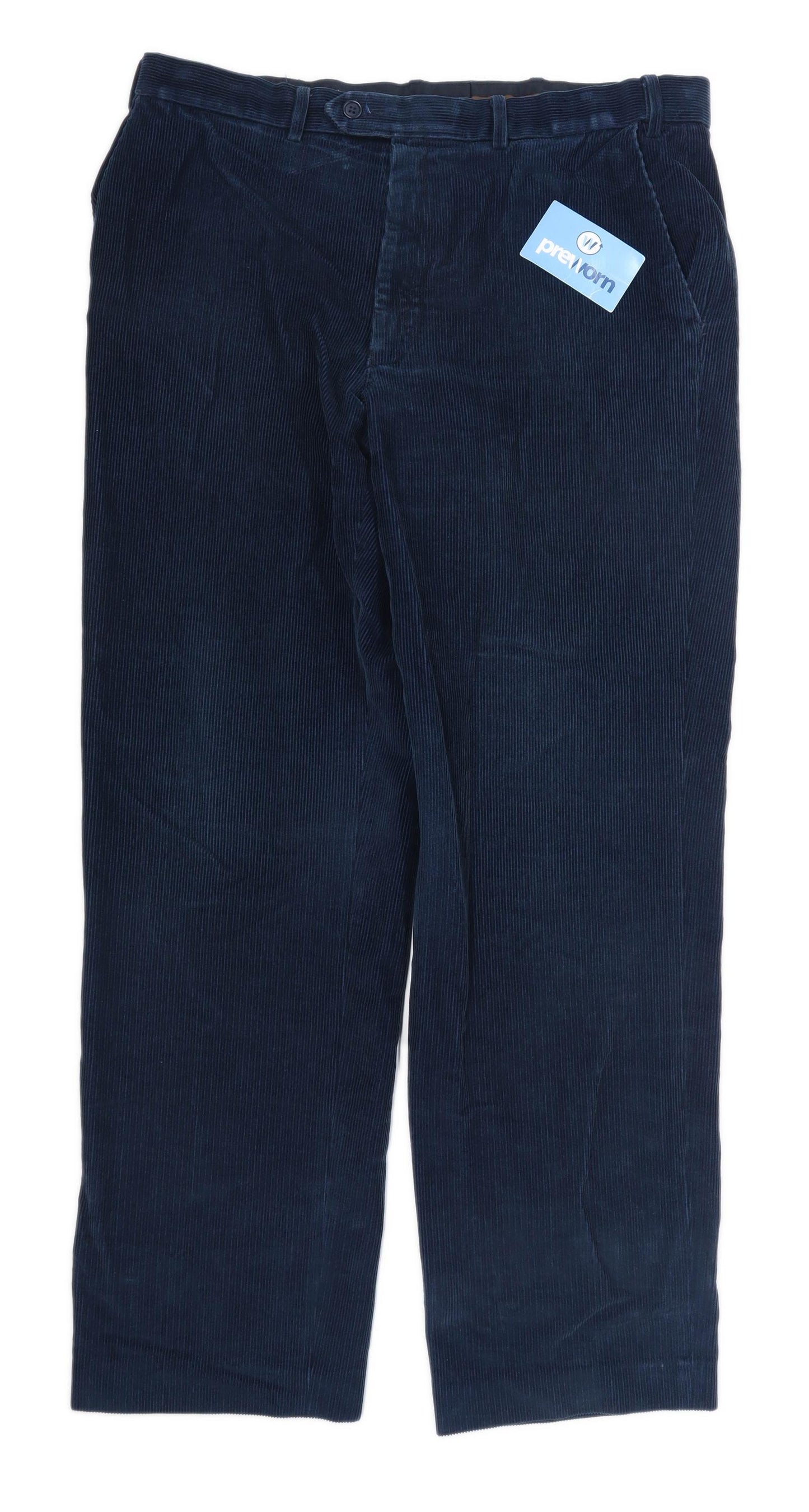 Marks & Spencer Mens Blue Corduroy Trousers Size W36/L33
