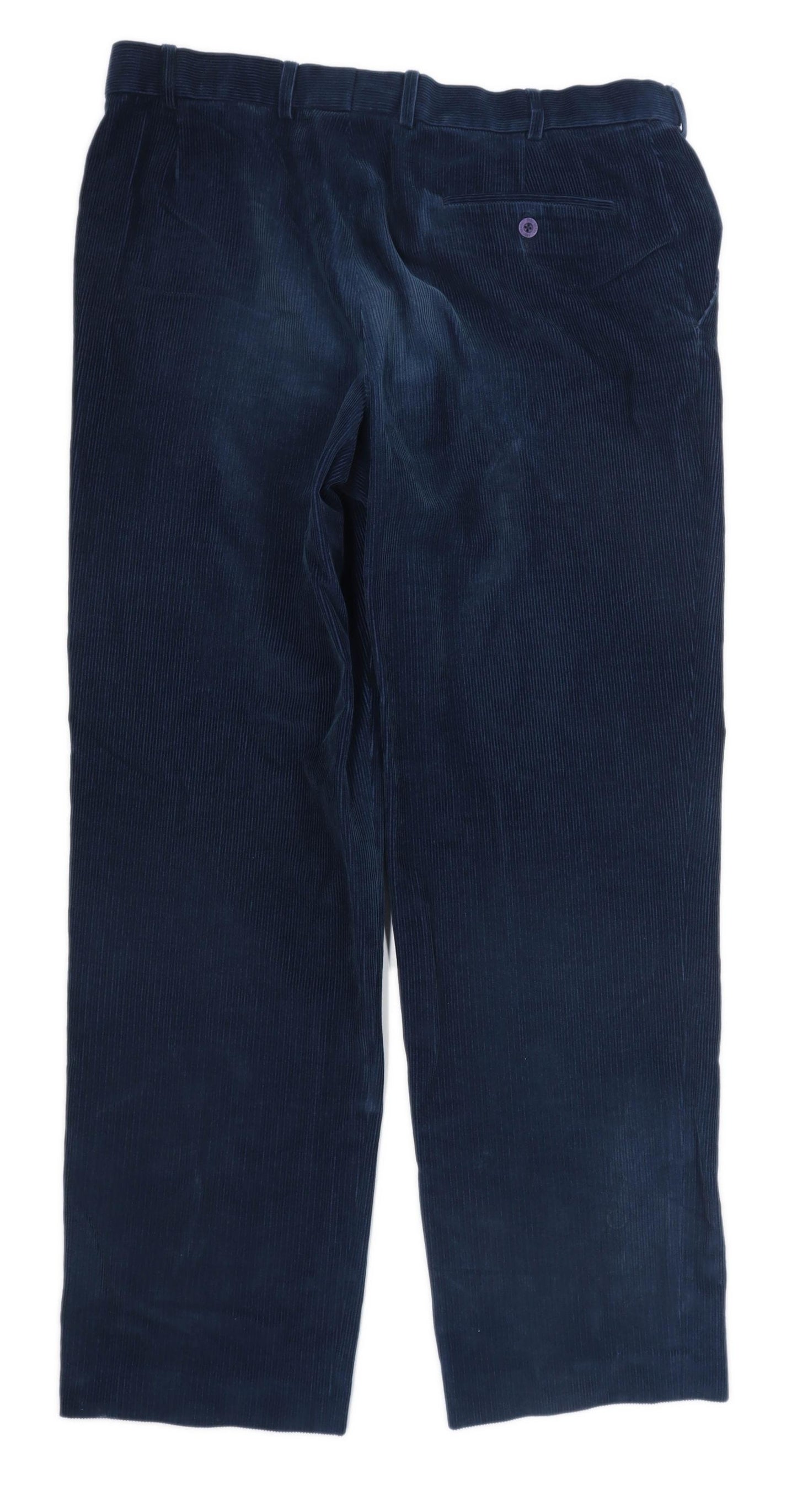 Marks & Spencer Mens Blue Corduroy Trousers Size W36/L33