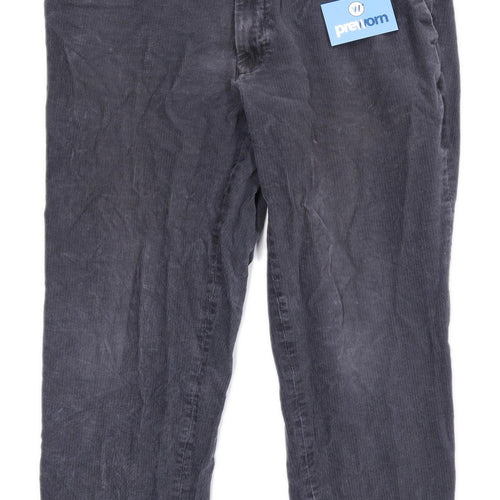 Marks & Spencer Mens Grey Corduroy Trousers Size W38/L27