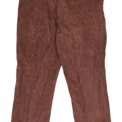 Premier Man Mens Brown Corduroy Trousers Size W34/L28