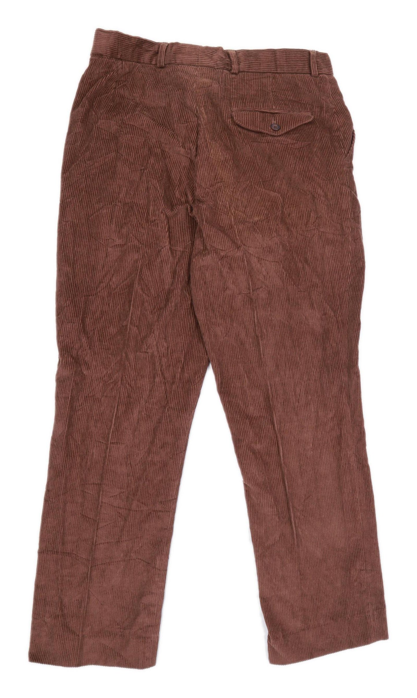 Premier Man Mens Brown Corduroy Trousers Size W34/L28