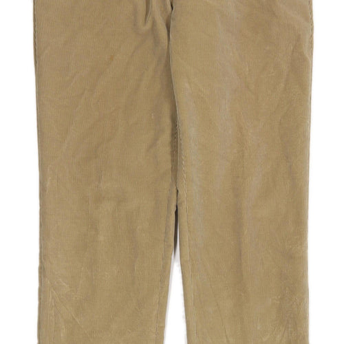 Malo Mens Textured Brown Corduroy Trousers Size W34/L30