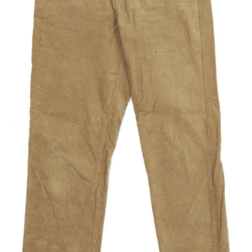 Marks & Spencer Mens Brown Corduroy Trousers Size W32/L33