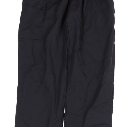Le Chef Mens Black Cotton Blend Trousers Size W18/L26