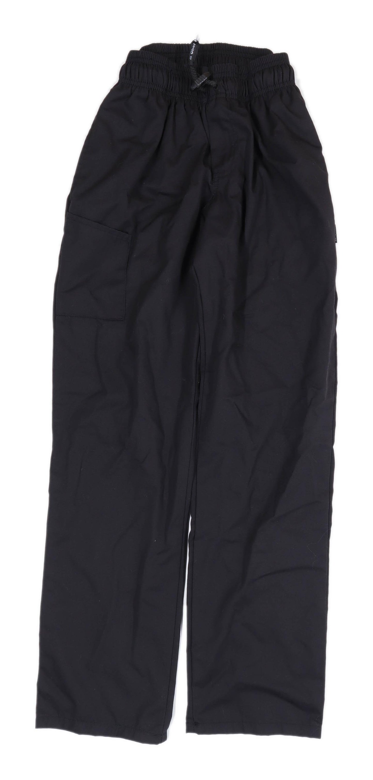 Le Chef Mens Black Cotton Blend Trousers Size W18/L26