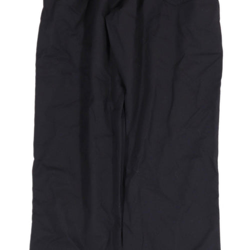 Le Chef Mens Black Cotton Blend Trousers Size W18/L26