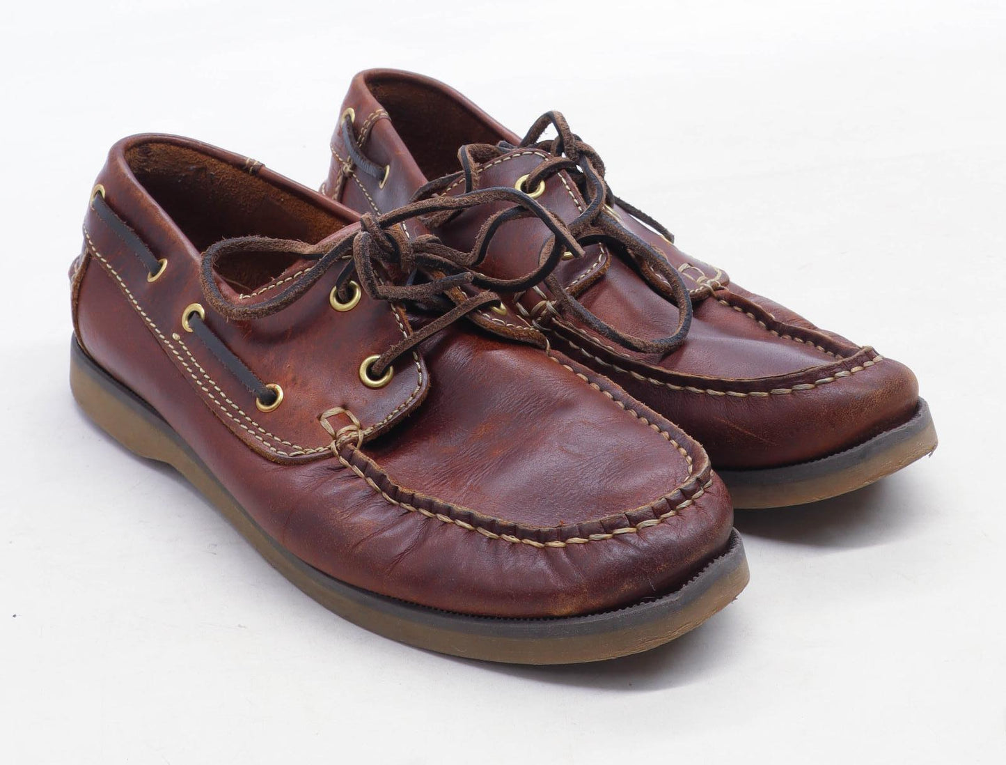 Jim Boomba Mens EU Size 39 Brown Boat Leather Casual Shoes