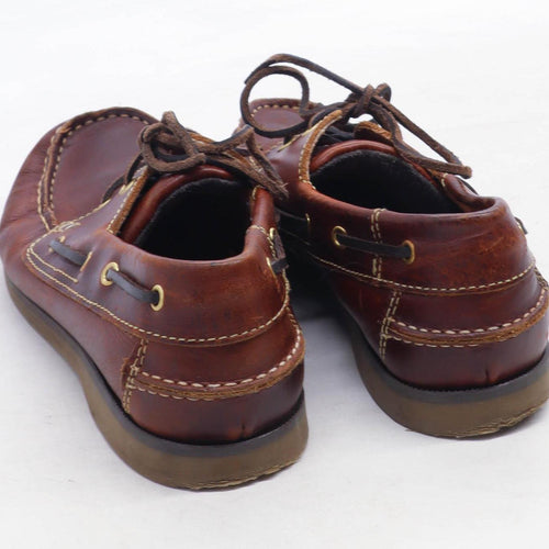 Jim Boomba Mens EU Size 39 Brown Boat Leather Casual Shoes