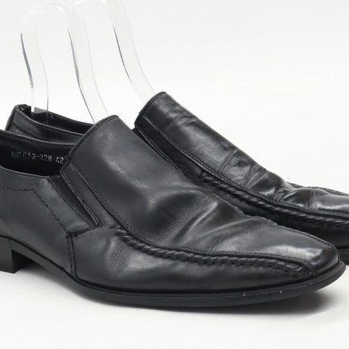 Marco Giovani Mens EU Size 42 Black Leather Formal Shoes