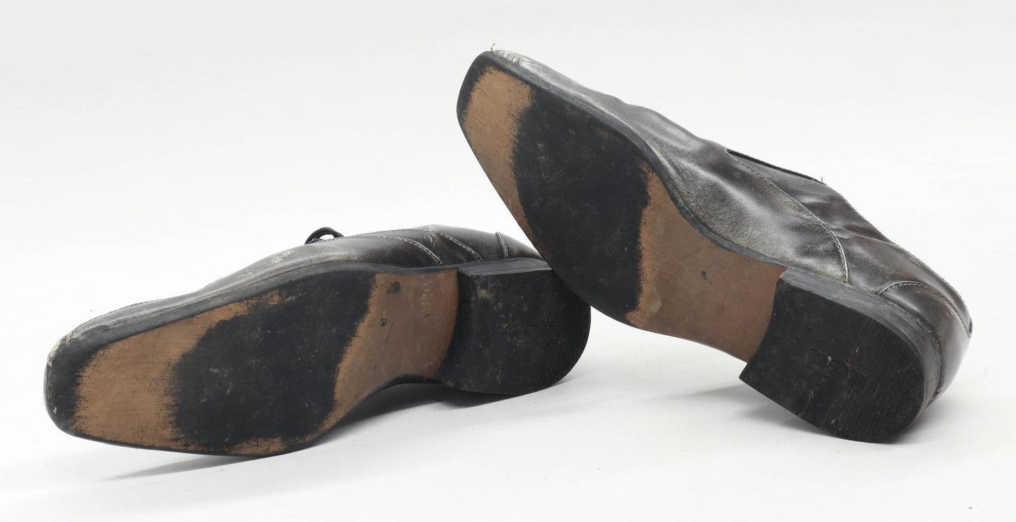 Ikon Mens UK Size 7 Grey Leather Formal Shoes