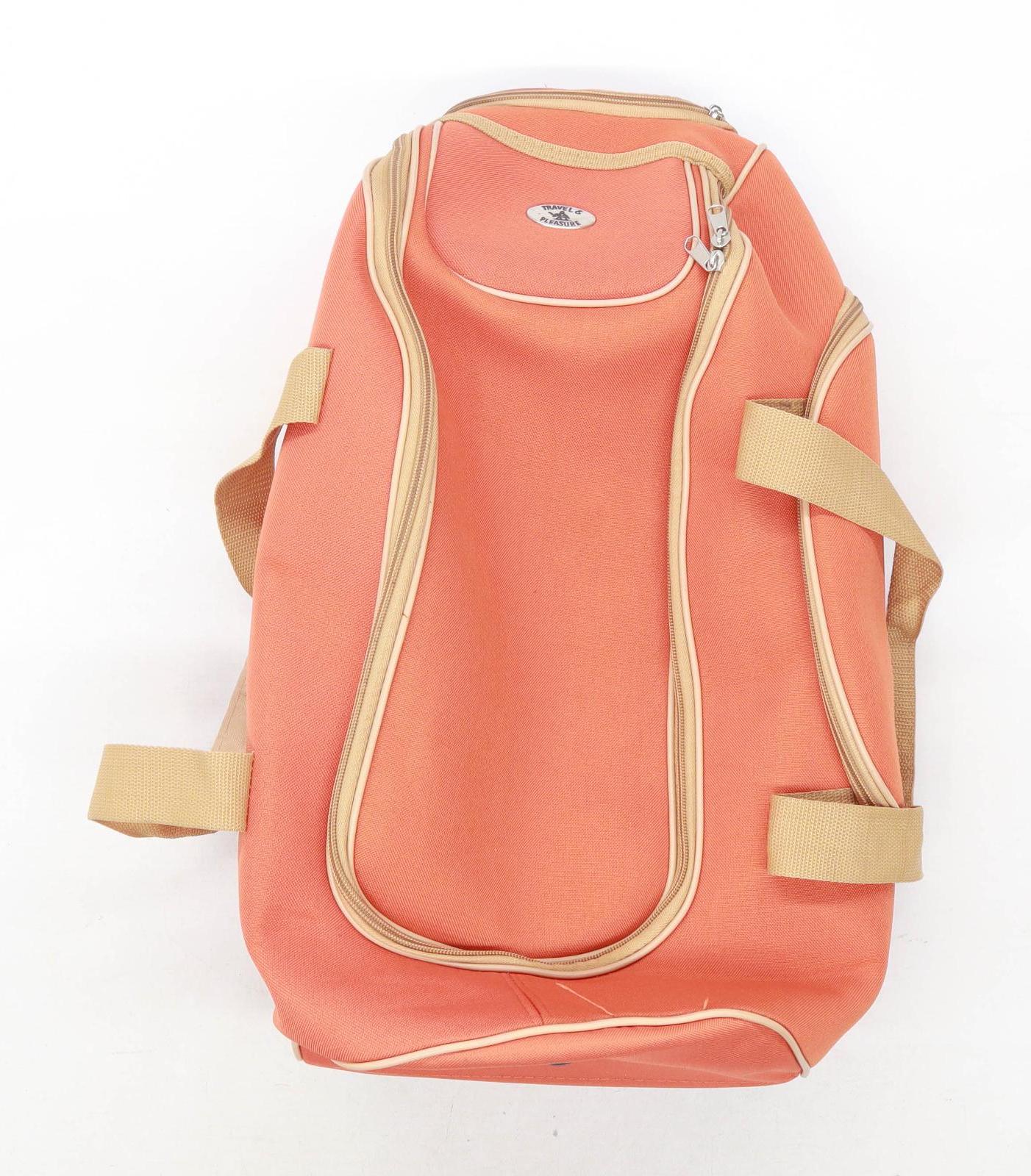 Travel & Pleasure Orange Synthetic Mens Travel Bag