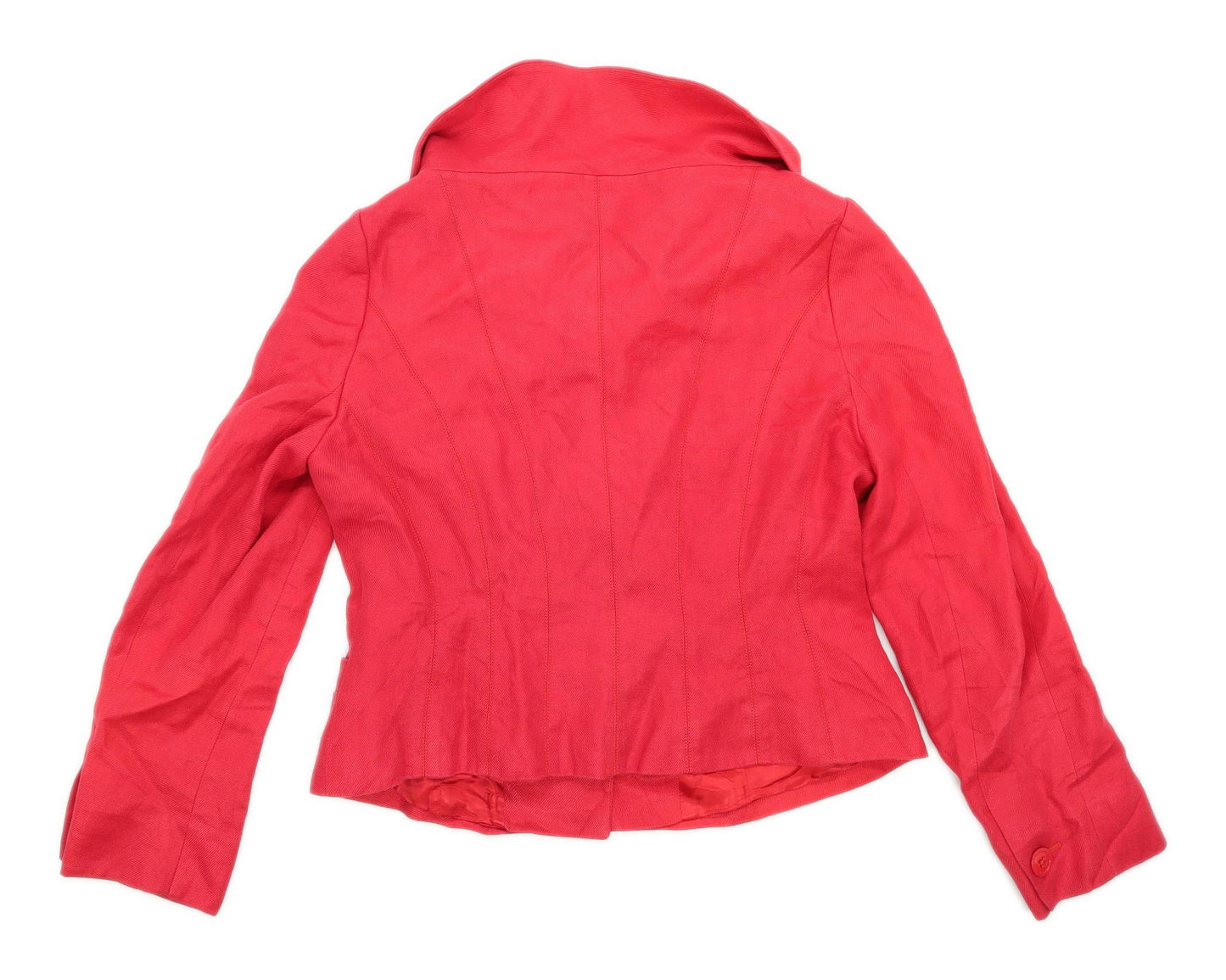 Hobbs Womens Size 14 Linen Red Jacket