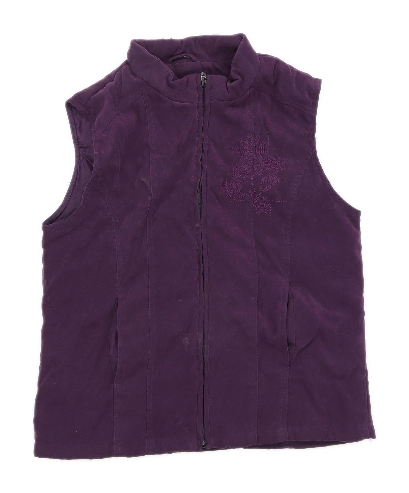 EWM Womens Size 12 Purple Sleeveless Jacket