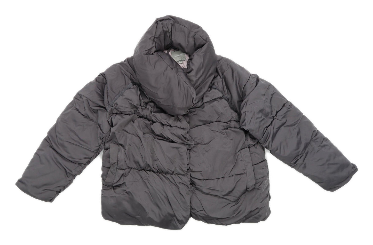 Next Womens Size 14 Grey Puffer Jacket