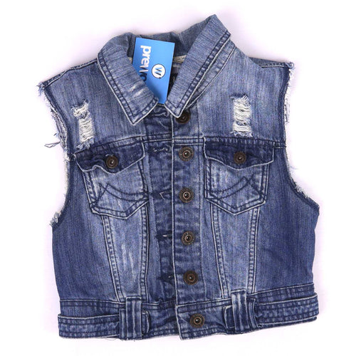 Soul Cal Womens Size 10 Blue Denim waistcoat