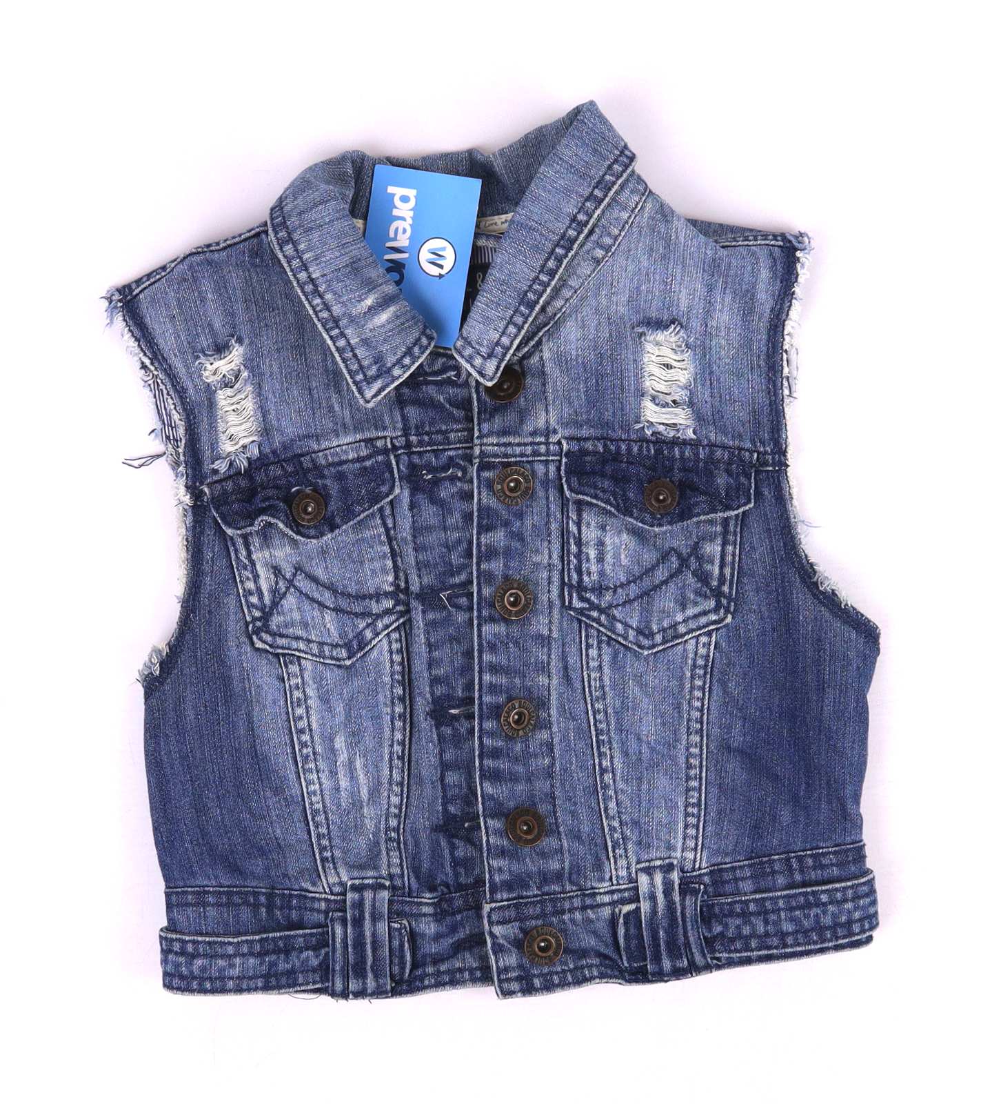 Soul Cal Womens Size 10 Blue Denim waistcoat