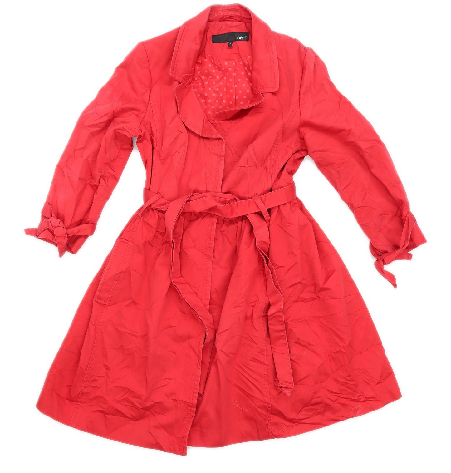 Next Womens Size 16 Cotton Red Coat