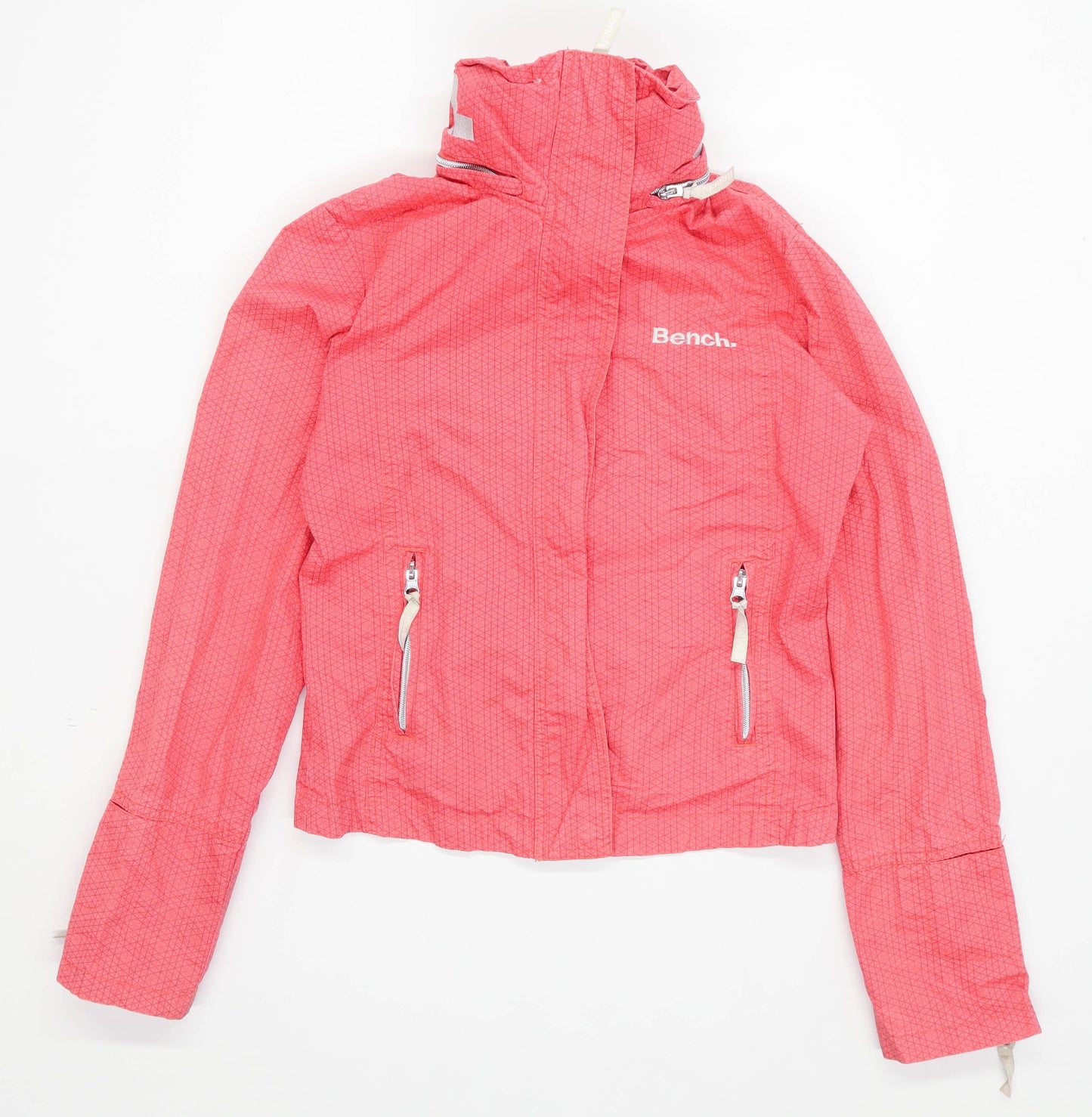 Bench Womens Size S Geometric Pink Windcheater
