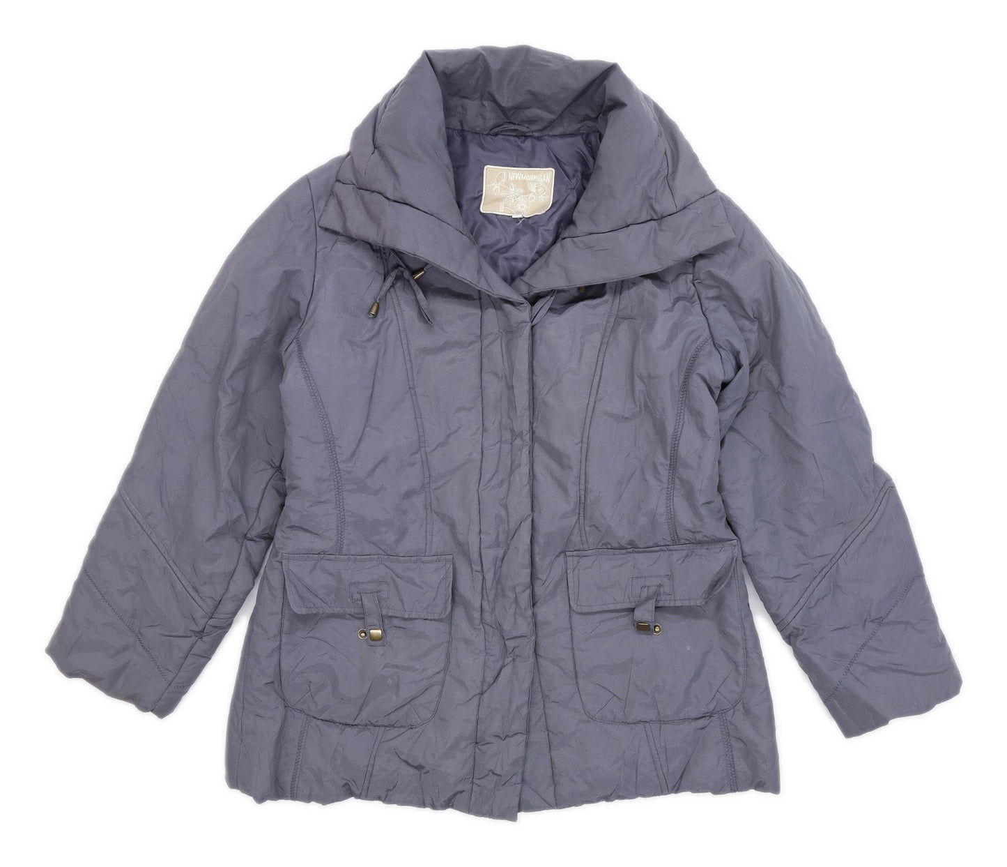 New Morrigan Womens Size XL Cotton Blend Grey Coat