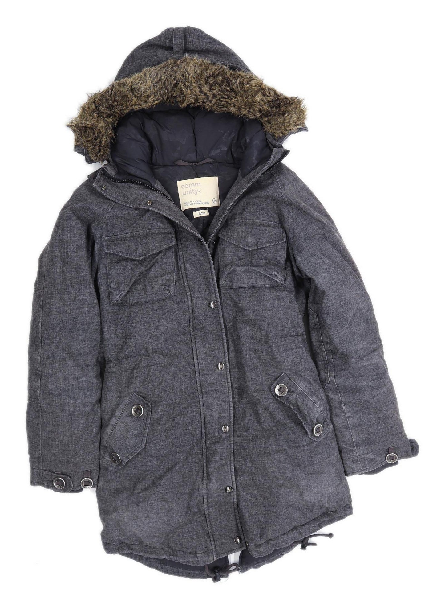 Community Womens Size XS Grey Coat