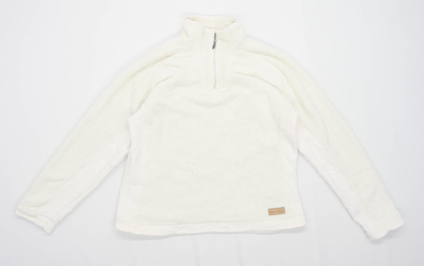 Weird Fish Womens Size 2XL Fleece White Jacket