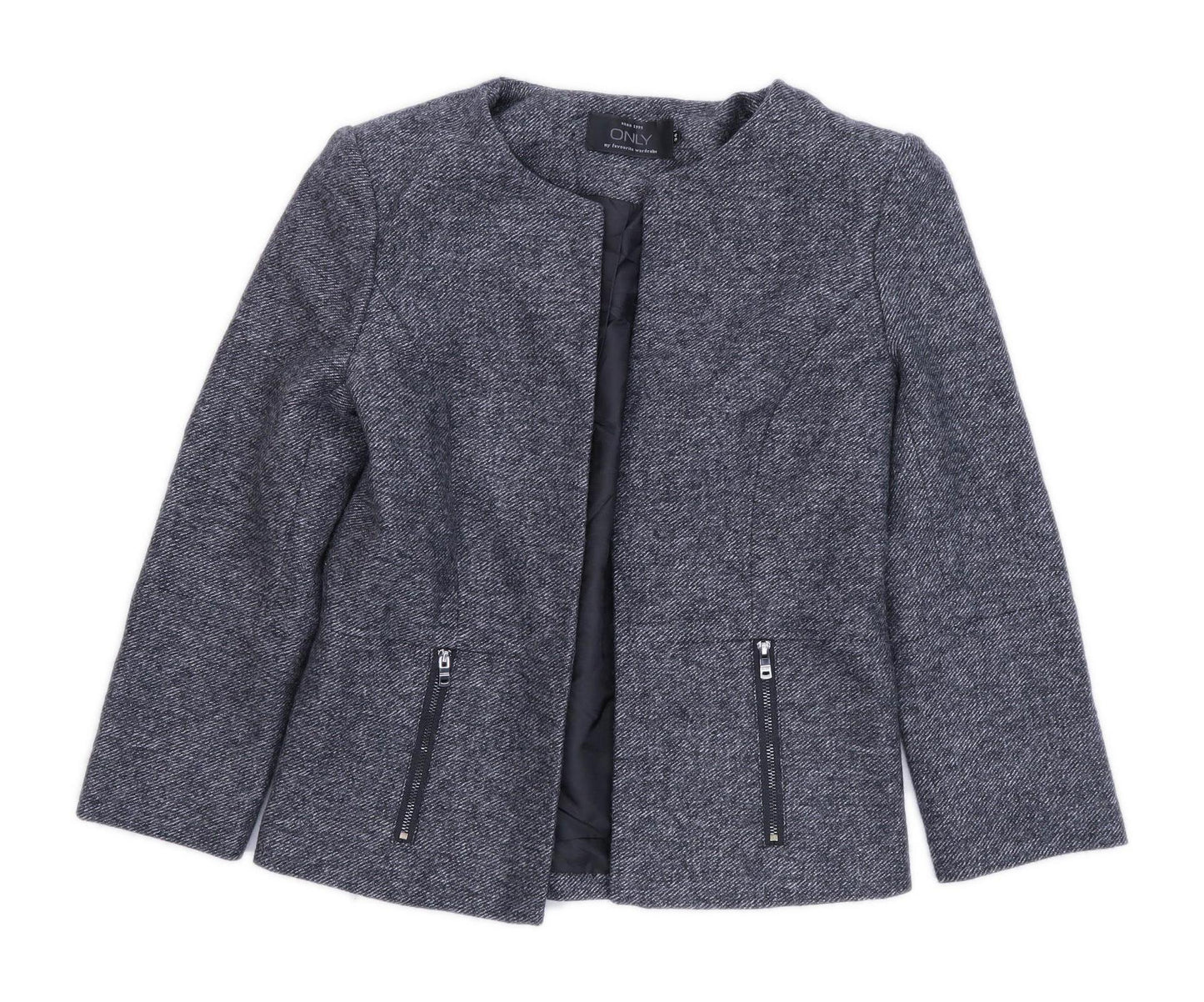 Only Womens Size 6 Textured Grey Jacket