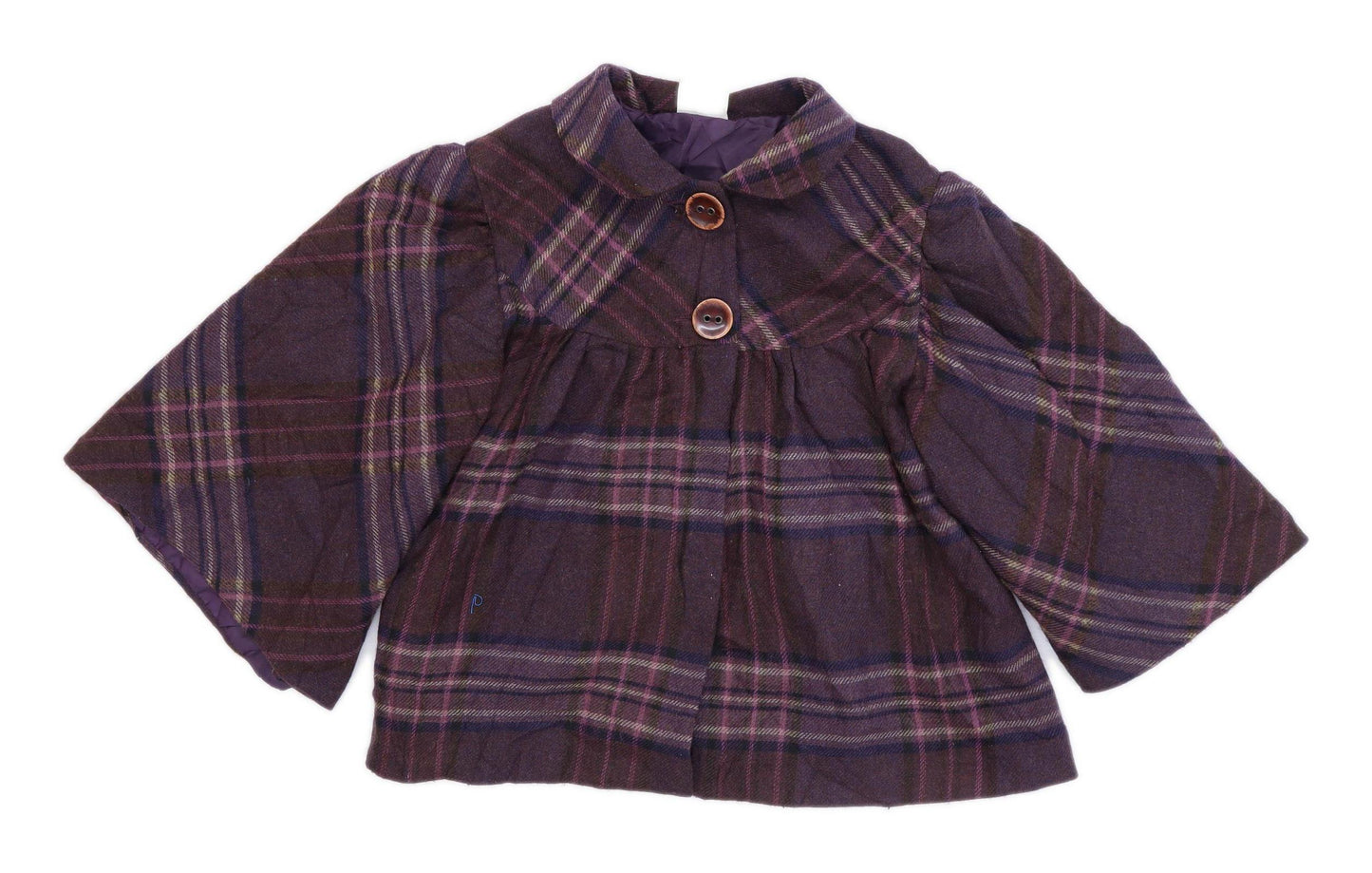TRF Womens Size S Check Purple Jacket