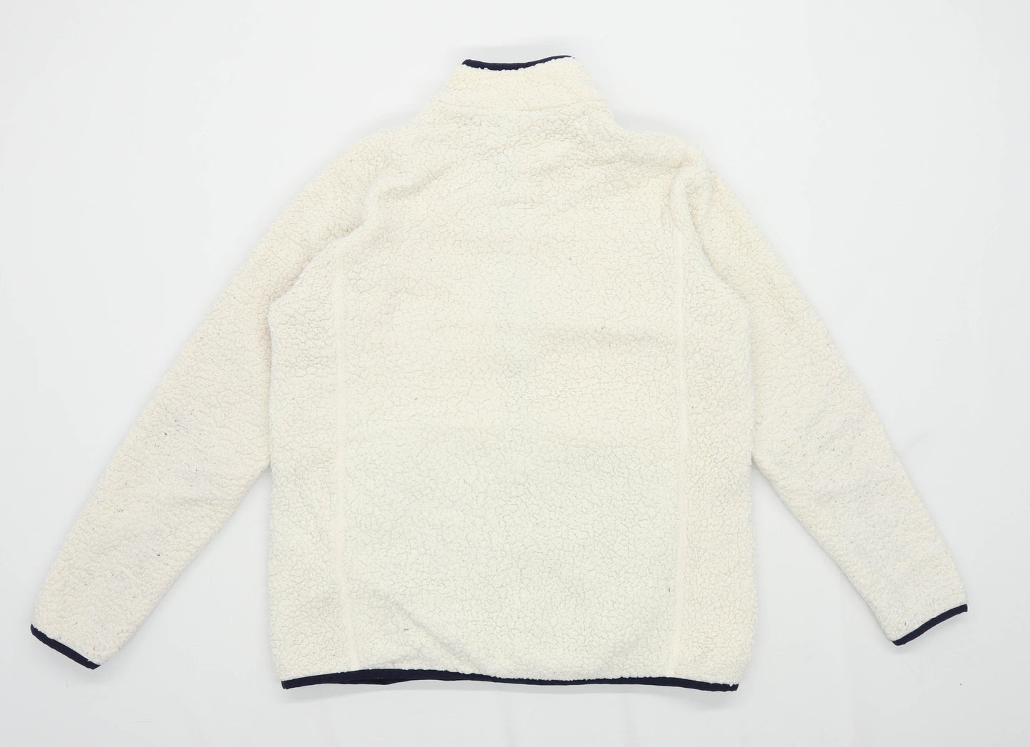 Lands End Womens Size S Fleece Cream Jacket