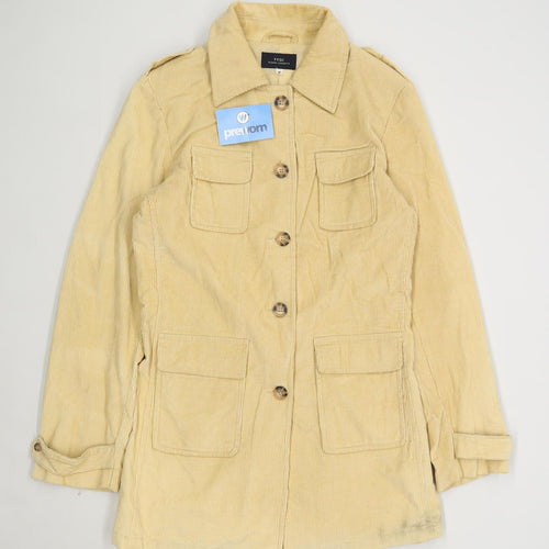 YYSC Womens Size M Corduroy Textured Beige Midweight Coat