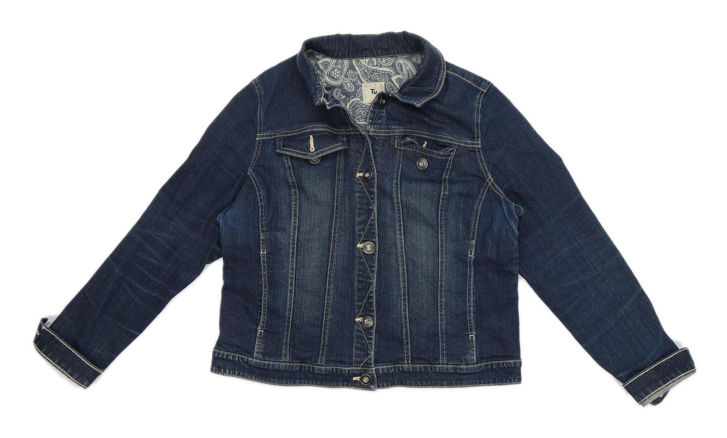 TU Womens Size 16 Denim Blue Jacket