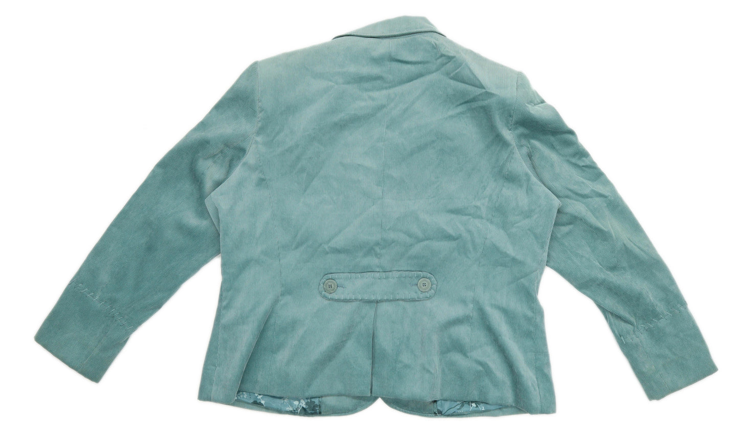 Klass Womens Size 20 Corduroy Turquoise Jacket