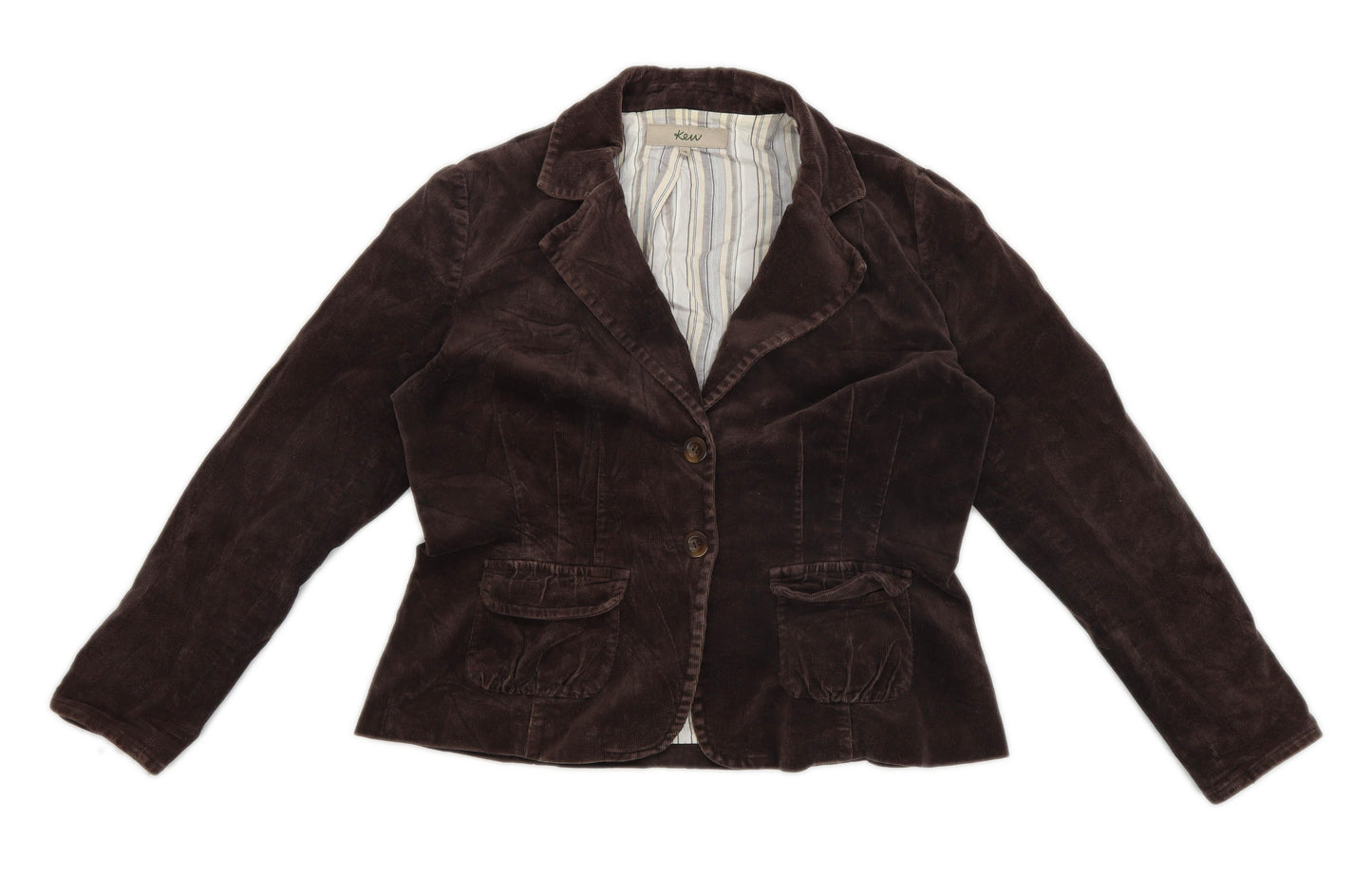 Kew Womens Size 16 Corduroy Brown Jacket