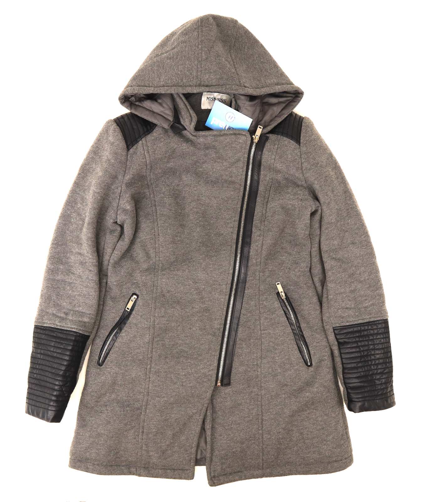 Miss Sissi Womens Size M Grey Coat